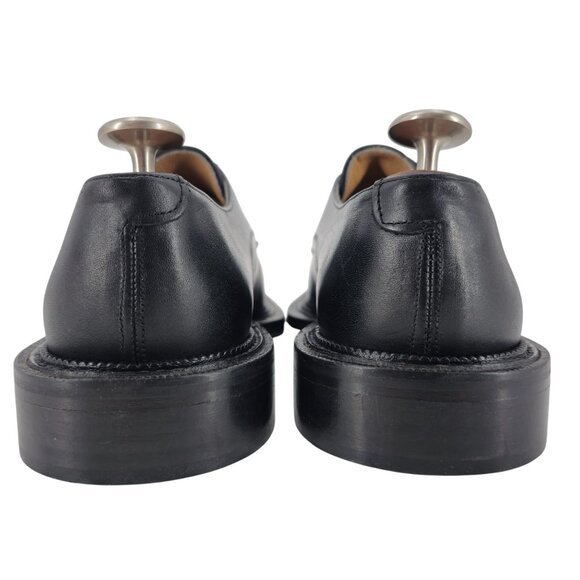 New Italian Barley Shoemakers Men\'s Size 11 44 Black Leather Dress Shoes Oxfords